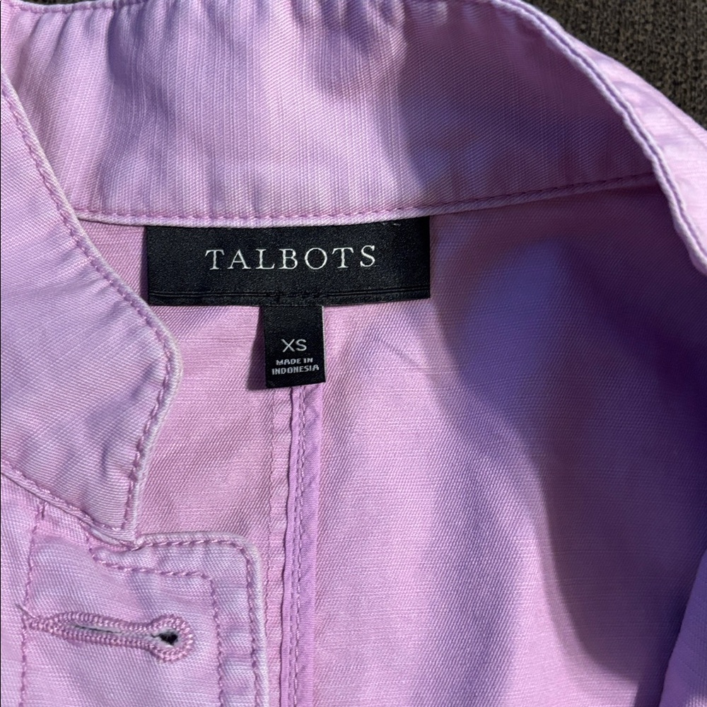 Talbots Light Purple Button-Up Jacket - image 2